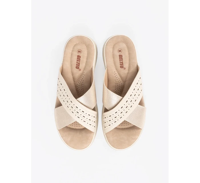 Klasické Jasnobeżowy nazouváky dámské platforma Klasické Jasnobeżowy nazouváky dámské platforma