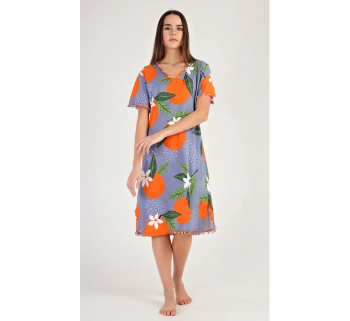 Dámská noční košile s krátkým rukávem model 18598323 - Vienetta Dámská noční košile s krátkým rukávem model 18598323 - Vienetta