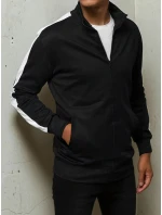 Pánská mikina na zip černá FashionStreet BX5562 Pánská mikina na zip černá FashionStreet BX5562