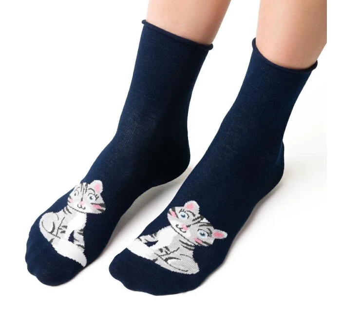 Vzorované netlačící ponožky Steven art.099 35-40