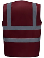 HVW 100 HiVis bezpečnostní vesta model 22502123 maroon - Yoko HVW 100 HiVis bezpečnostní vesta model 22502123 maroon - Yoko