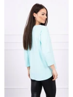 Halenka s potiskem Superior v mátové barvě