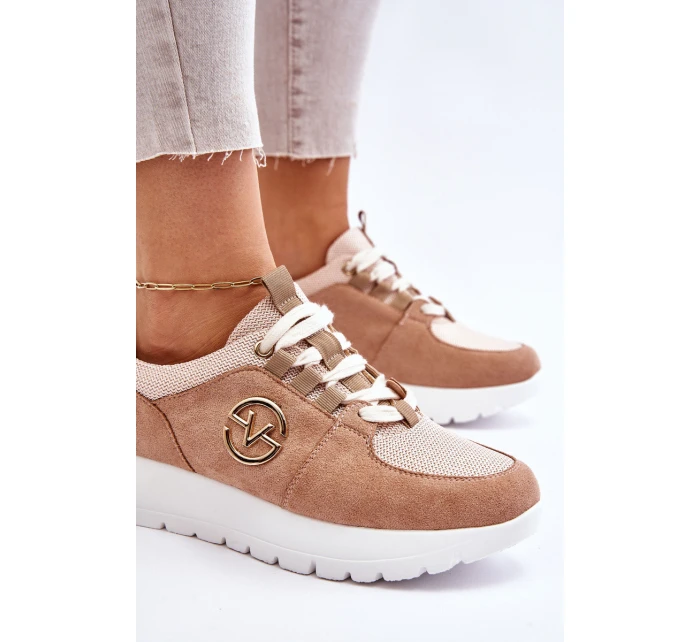 Dámská sportovní obuv na platformě Béžove Aisha Dámská sportovní obuv na platformě Béžove Aisha