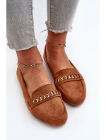 Lesklé dámské mokasíny s řetízkem Camel model 21656869 - Boto Lesklé dámské mokasíny s řetízkem Camel model 21656869 - Boto