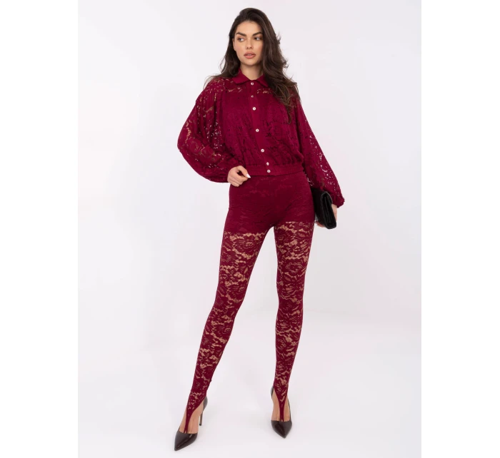 Koszula MI KS model 21766146 bordowy - FPrice Koszula MI KS model 21766146 bordowy - FPrice