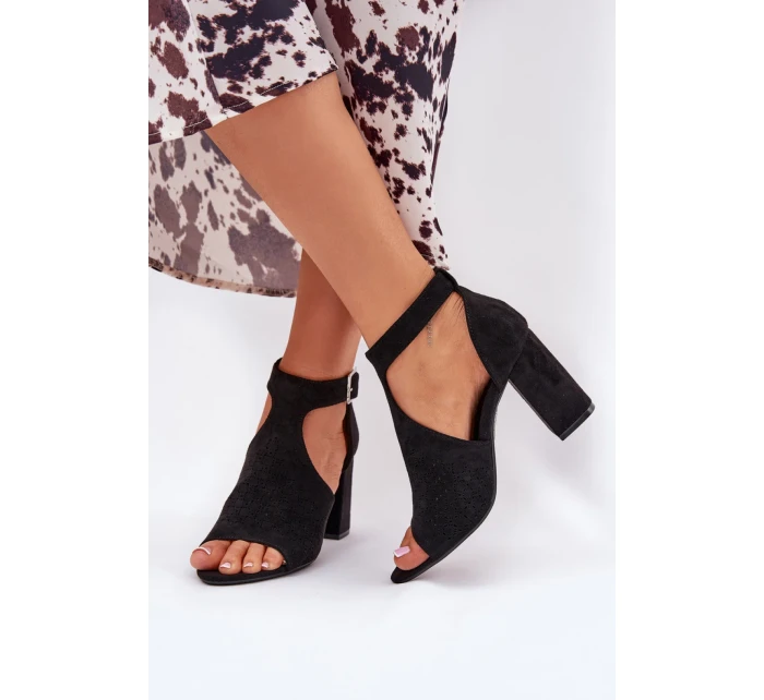 Sandály na podpatku model 209916 Step in style Sandály na podpatku model 209916 Step in style