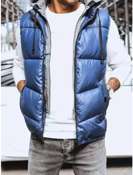 Pánská tmavě modrá vesta FashionStreet TX4143