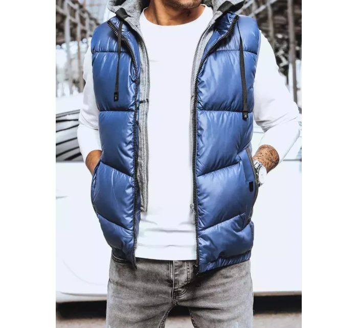 Pánská tmavě modrá vesta FashionStreet TX4143