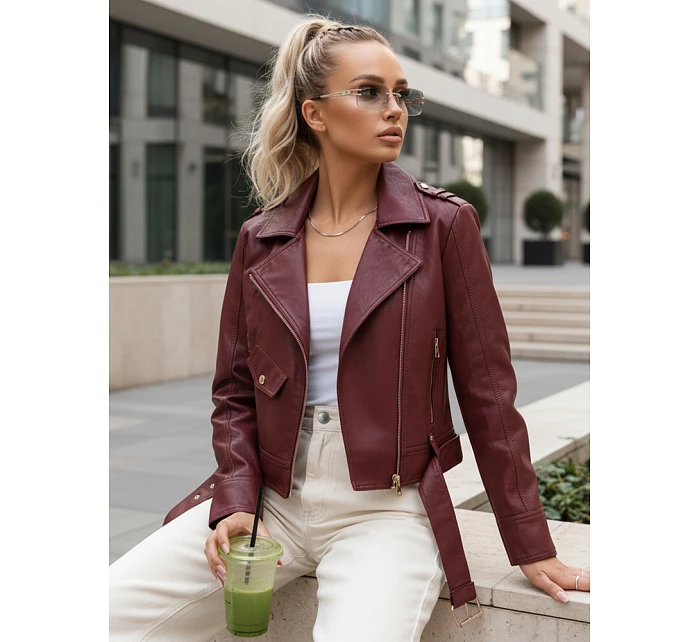 Dámská bunda z ekokůže na zip ramones FashionStreet TY5649