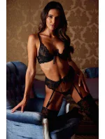 Dámská erotická souprava Rose set black - BEAUTY NIGHT FASHION