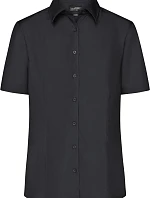 Daiber JN 643 Popelínová business halenka s krátkým rukávem 02.0643 black