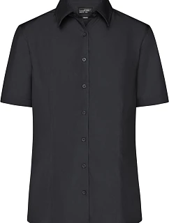 Daiber JN 643 Popelínová business halenka s krátkým rukávem 02.0643 black