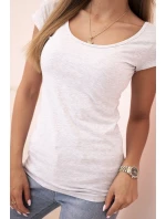 Dámská klasická bavlněná blůza s krátkým rukávem modrá