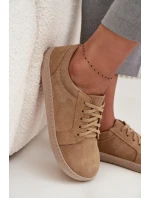 tenisky z přírodního semiše 314 béžové model 21712717 - Zazoo