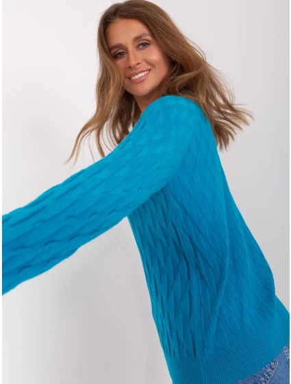 Sweter AT SW model 21914504 turkusowy - FPrice