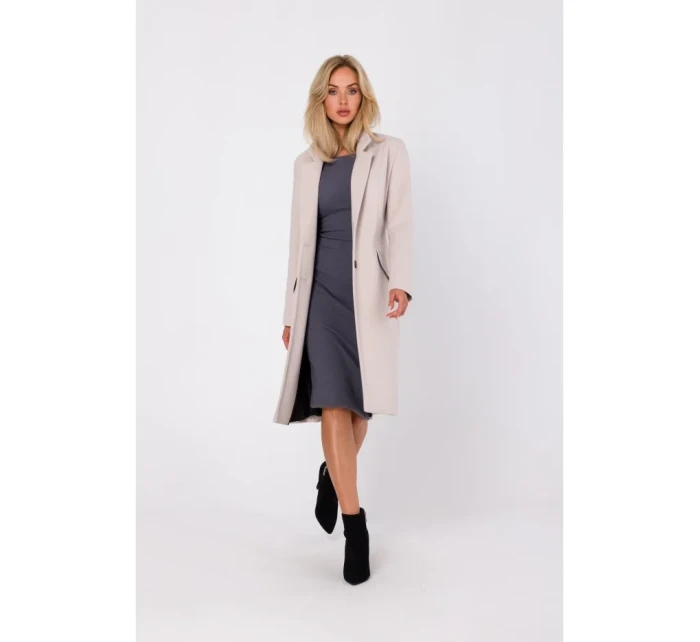 M758 Kabát na knoflíky - béžový