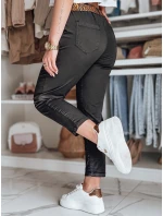 Dámské kalhoty s páskem černé model 21987165 - Dstreet