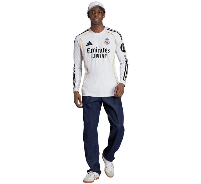 Pánské tričko adidas Real Madrid 25/26 Home s dlouhým rukávem bílé JN8884 pánské