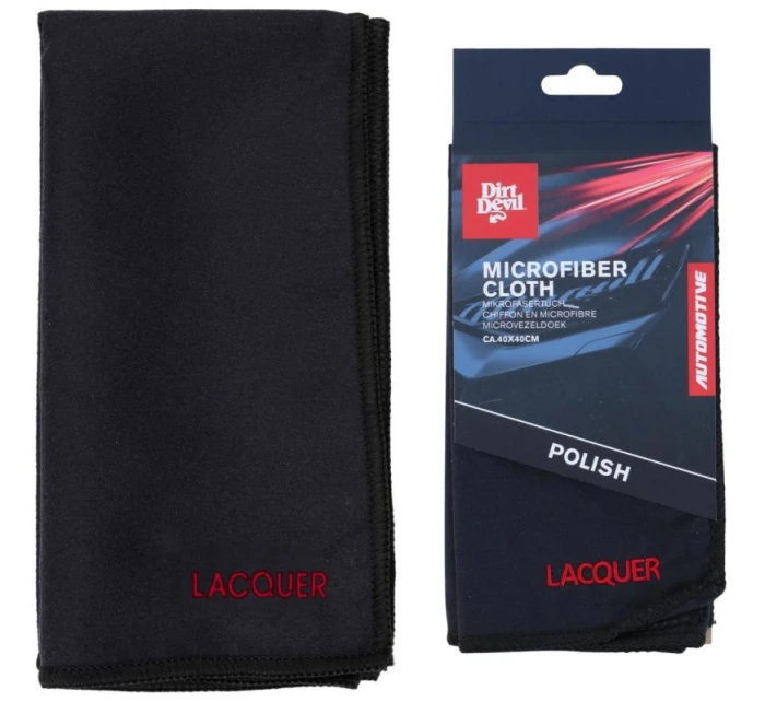 MIKROVLÁKNA NA LEŠTĚNÍ ČISTÍCÍ STĚRKA 40x40 cm DIRT DEVIL ČERNÁ