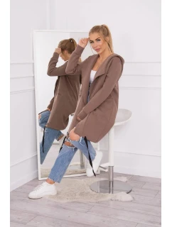 Zateplená bunda s kapucí mocca