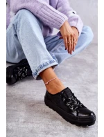 Módní lakované tenisky Big Star KK274044 Černá Módní lakované tenisky Big Star KK274044 Černá