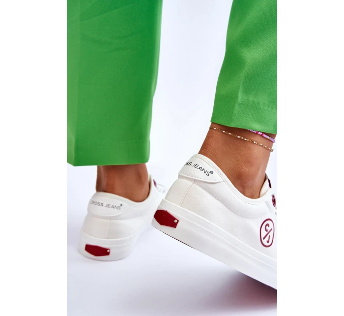 Dámské Cross Jeans Fabric Sneakers LL2R4043 Bílé