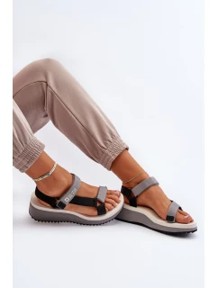 Dámské sandály na platformě a Big Star šedé model 21652812 - Big Star Shoes