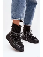 Dámské sněhule s šněrováním Černé model 21757757 - Boto Dámské sněhule s šněrováním Černé model 21757757 - Boto