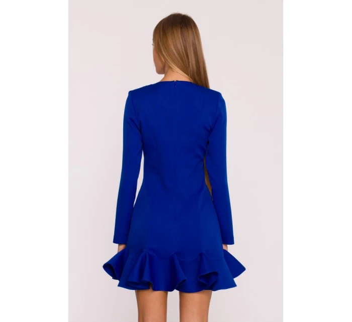 model 21296141 Šaty s volánkovým lemem královská modř - Moe model 21296141 Šaty s volánkovým lemem královská modř - Moe