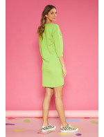 Monnari Šaty Bavlněné šaty s rovným střihem Zelené