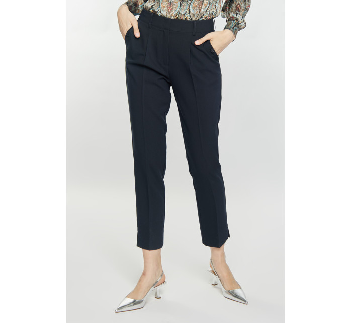 Monnari Elegantní kalhoty Látkové kalhoty s rovným střihem Námořnická modř