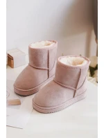 Dětské Zateplené Kotníkové Sněhule Růžové Gooby