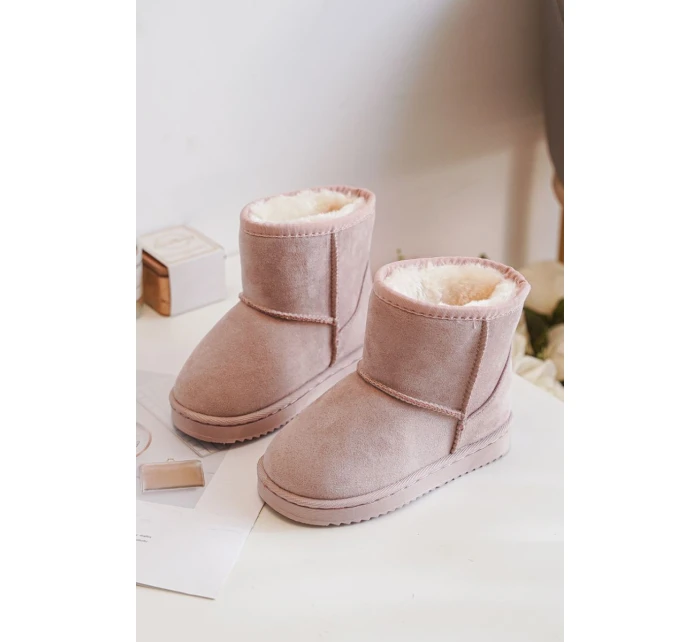 Dětské Zateplené Kotníkové Sněhule Růžové Gooby