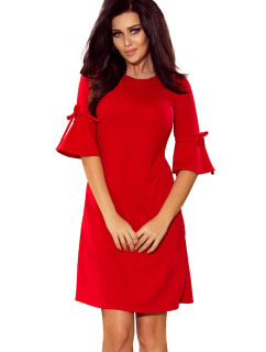 Trapézové šaty s rozšířenými rukávy Numoco NEVA - červené