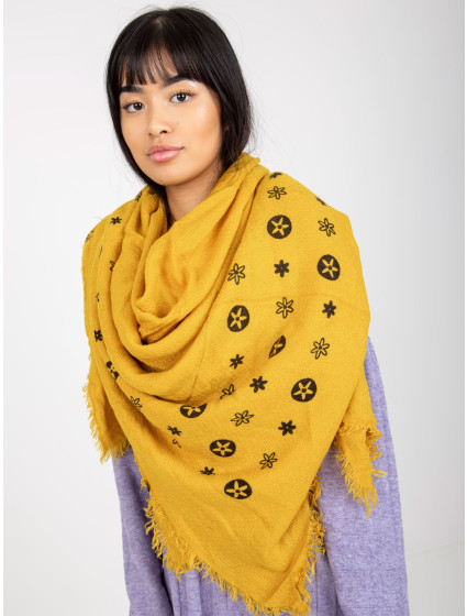 Dámský šátek  AT CH 23502 1.51 Tmavě žlutá s potiskem - FPrice
