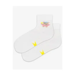 TENKÉ PONOŽKY BARVA 6-11 LET DÍVKY BÍLÉ 30-32