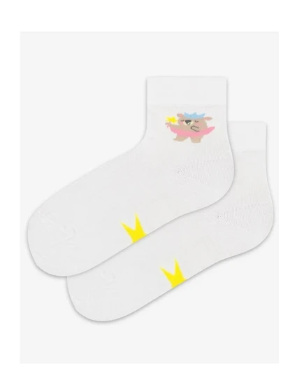 TENKÉ PONOŽKY BARVA 6-11 LET DÍVKY BÍLÉ 30-32