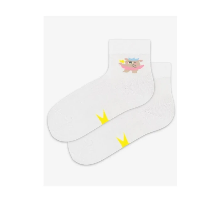 TENKÉ PONOŽKY BARVA 6-11 LET DÍVKY BÍLÉ 30-32