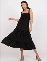 Černé dlouhé boho šaty Rue Paris model 19576738 - Factory Price Černé dlouhé boho šaty Rue Paris model 19576738 - Factory Price