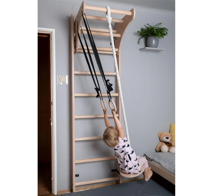 Žebřík s dřevěnou příčkou a příslušenstvím BENCHK 112+A204 dětské