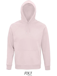 SOL'S Stellar Unisex raglánová mikina s kapucí z bio bavlny 25.3568 pale pink