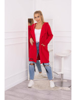 Zateplená bunda s kapucí červená