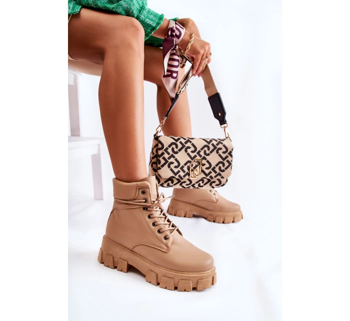 Dámské boty teplé turistické boty Béžové Flavin Dámské boty teplé turistické boty Béžové Flavin