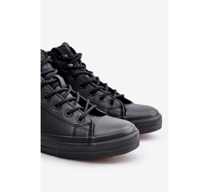 Mužské zateplené tenisky s zipem černé Big Star MM174012 Mužské zateplené tenisky s zipem černé Big Star MM174012