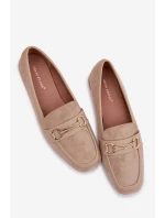 Dámské loafersy Mokasyny s ozdobou Béžové Palerina