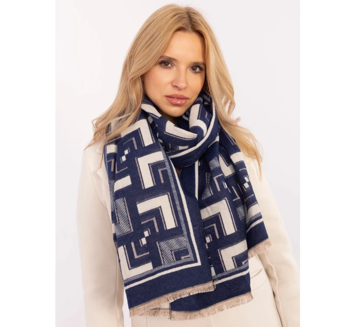 Šála AT SZ 23158.32 tmavě modrá a bílá