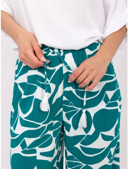 Kalhoty D73771M62237F tmavě zelené Kalhoty D73771M62237F tmavě zelené