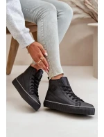 Dámské Zateplené Tenisky Z Eko Kůže Big Star Černé Dámské Zateplené Tenisky Z Eko Kůže Big Star Černé