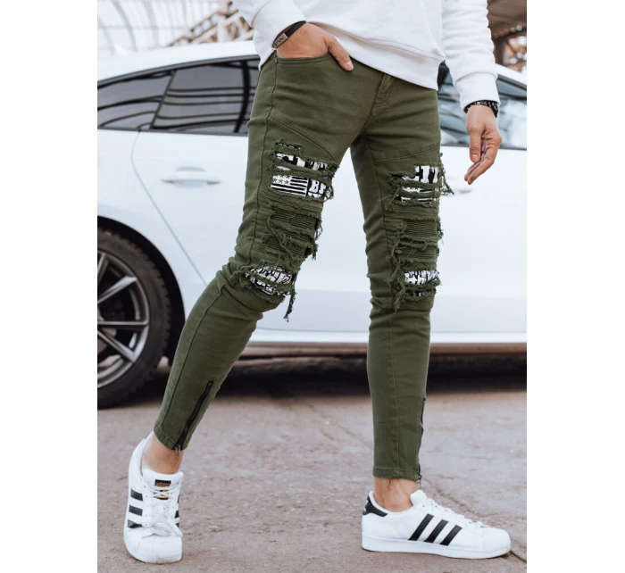 Pánské zelené džínové kalhoty model 21976800 - Dstreet Pánské zelené džínové kalhoty model 21976800 - Dstreet