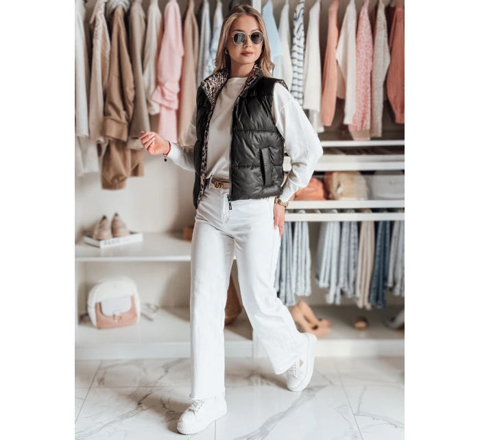 Dámská krátká oboustranná vesta CHIPUFF černá FashionStreet TY4822